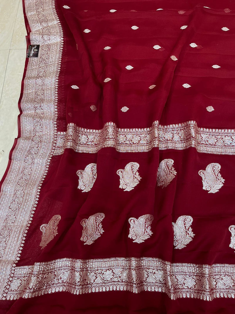 Pure Georgette Banarasi Saree - The Handlooms