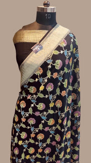 Khaddi Georgette Banarasi Saree - water zari - The Handlooms
