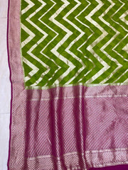 Khaddi Georgette Handloom Banarasi Saree - The Handlooms