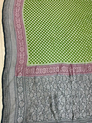 Khaddi Georgette Handloom Banarasi Saree - water zari - The Handlooms