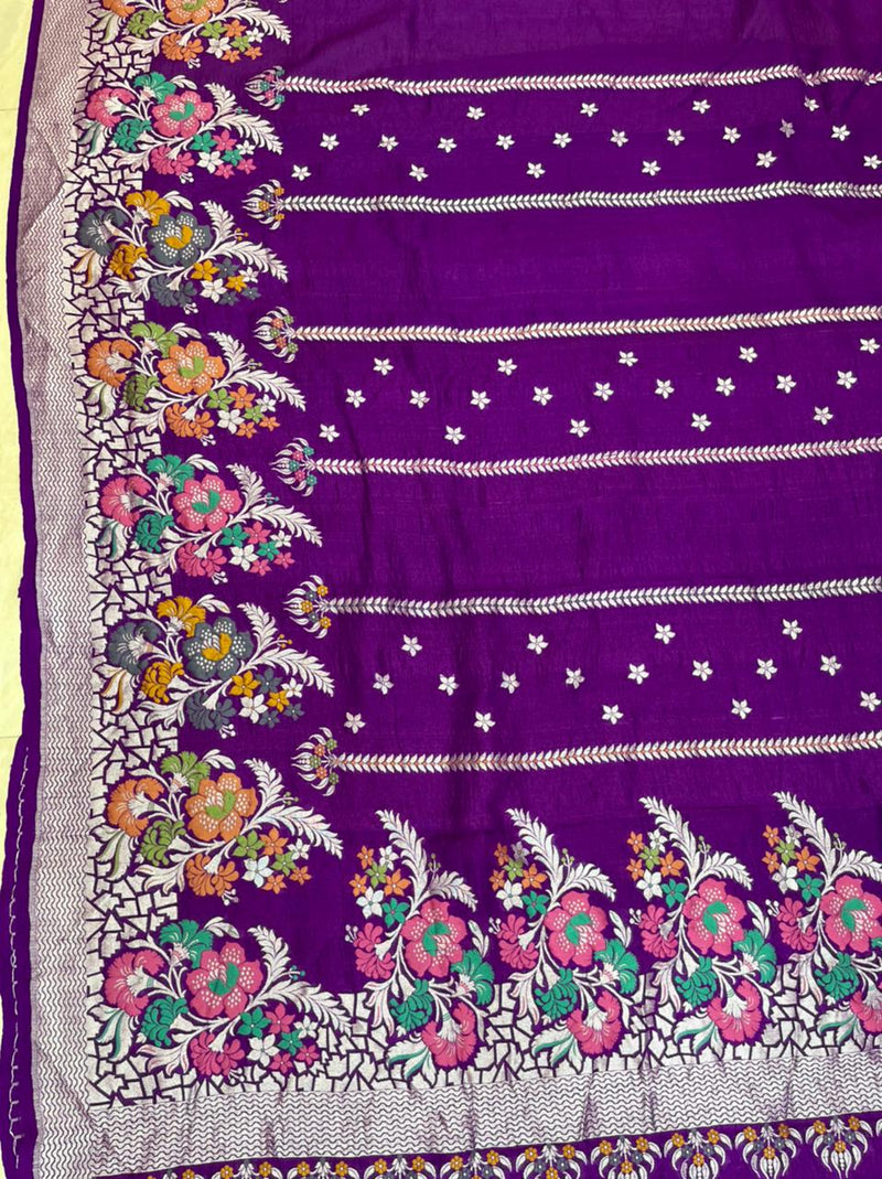 Tussar Georgette Handloom Banarasi Saree - The Handlooms