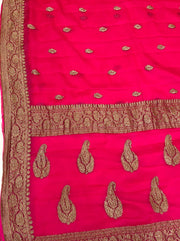 Pure Georgette Banarasi Saree - Antique Zari - The Handlooms