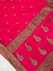 Pure Georgette Banarasi Saree - Antique Zari - The Handlooms