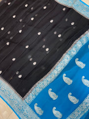 Pure Georgette Handloom Banarasi Saree - The Handlooms