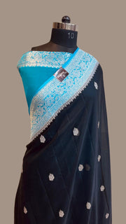 Pure Georgette Handloom Banarasi Saree - The Handlooms