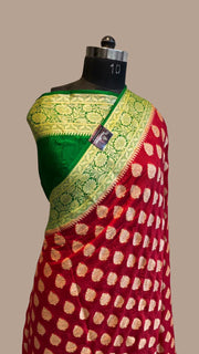 Pure Chiffon Khaddi Banarasi Saree - The Handlooms