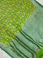 Khaddi Georgette Handloom Banarasi Saree - The Handlooms