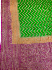 Khaddi Georgette Banarasi Saree -  Antique zari - The Handlooms
