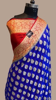 Pure Chiffon Khaddi Banarasi Saree - The Handlooms