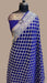Blue Khaddi Georgette Banarasi Saree - Gold zari - The Handlooms