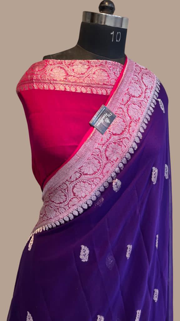 Pure Georgette Banarasi Saree - The Handlooms