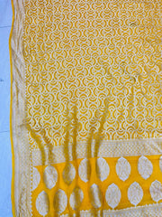 Khaddi Georgette Handloom Banarasi Saree - The Handlooms