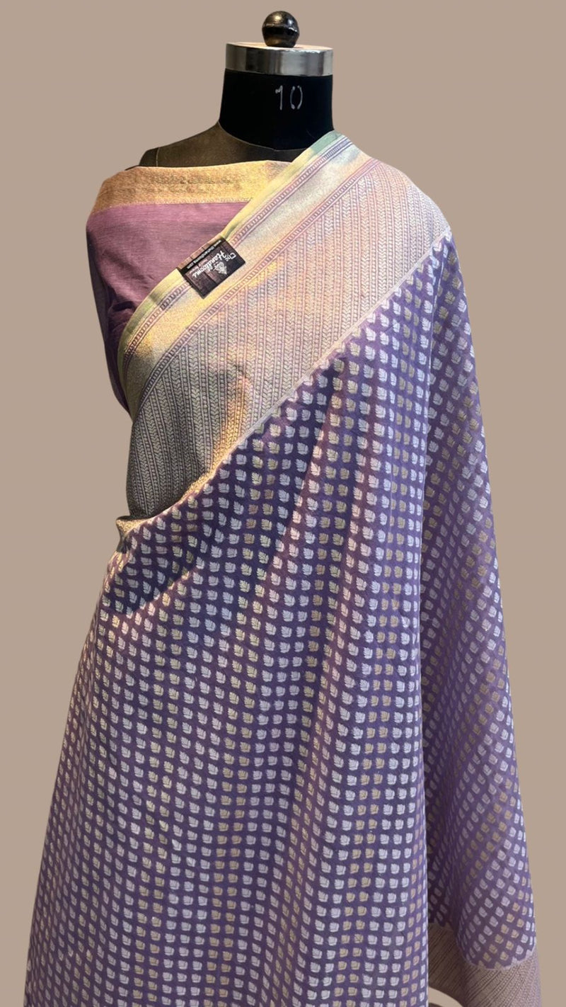 Pure Cotton Banarasi Brocade Handloom Saree - The Handlooms