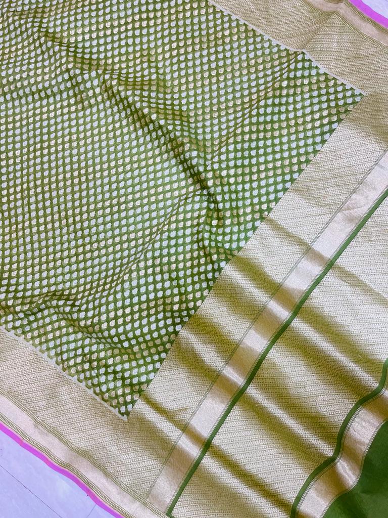 Pure Cotton Banarasi Brocade Handloom Saree - The Handlooms