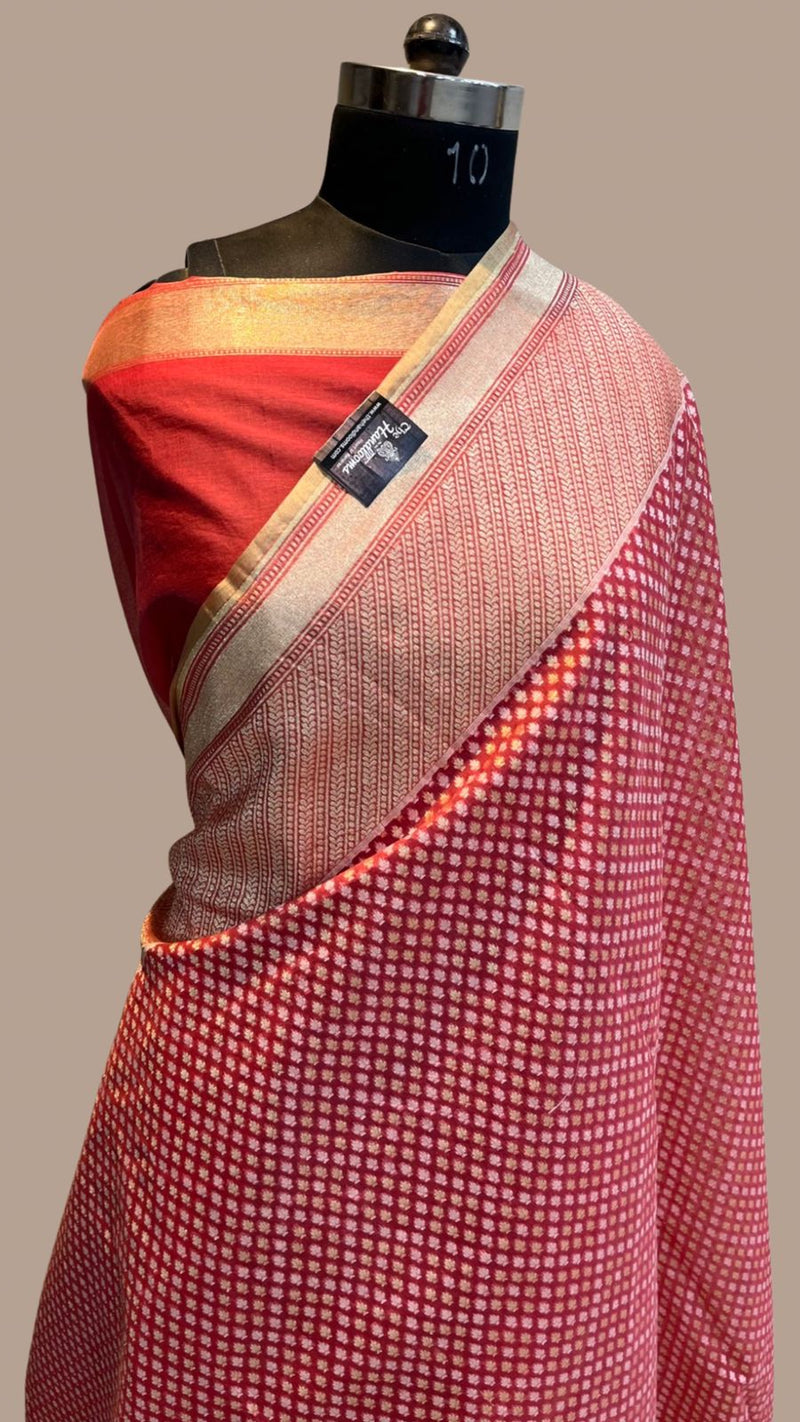 Pure Cotton Banarasi Brocade Handloom Saree - The Handlooms