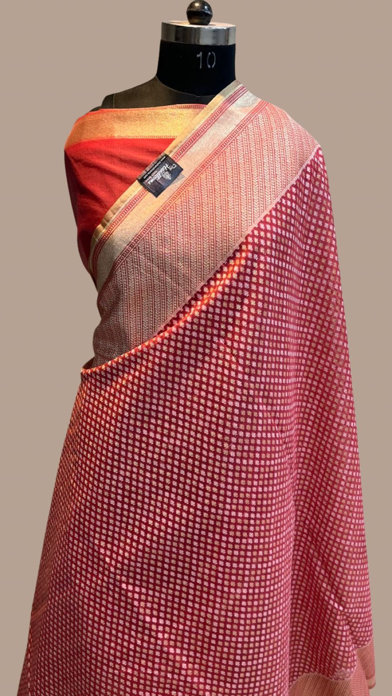 Pure Cotton Banarasi Brocade Handloom Saree - The Handlooms