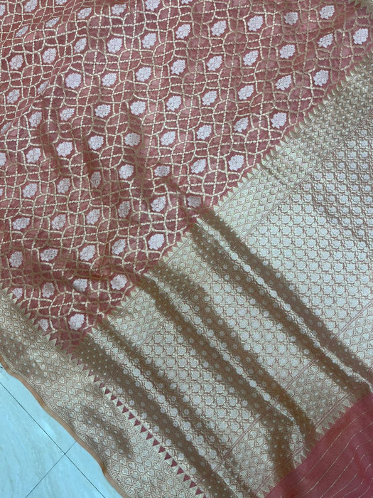 Pure Cotton Banarasi Brocade Handloom Saree - The Handlooms