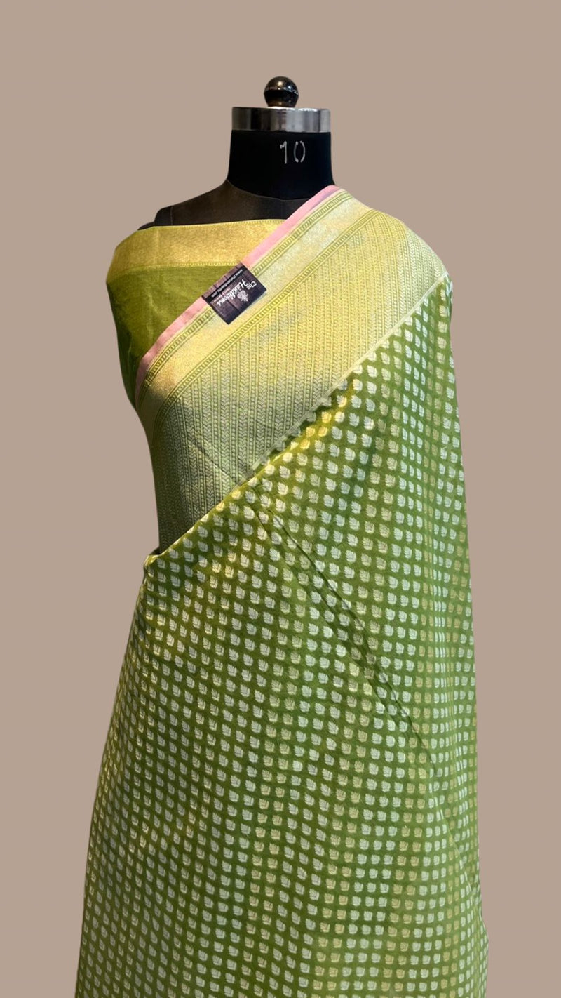Pure Cotton Banarasi Brocade Handloom Saree - The Handlooms