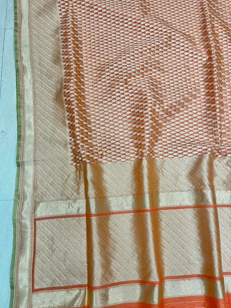 Pure Cotton Banarasi Brocade Handloom Saree - The Handlooms
