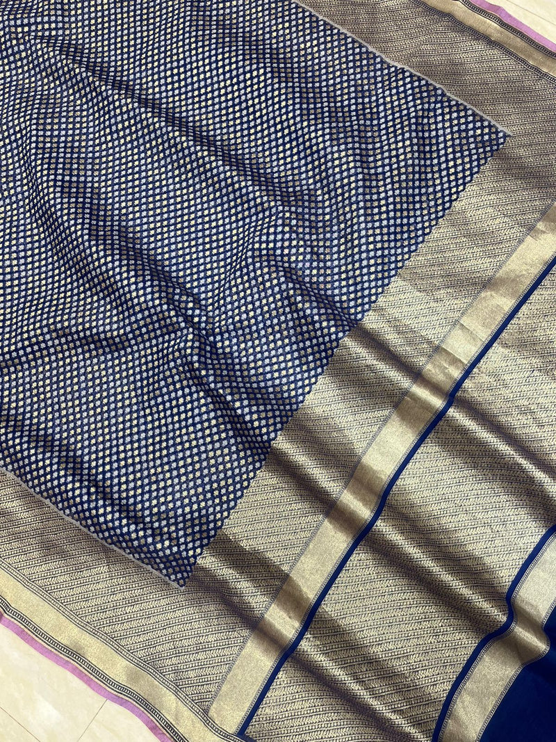 Pure Cotton Banarasi Brocade Handloom Saree - The Handlooms