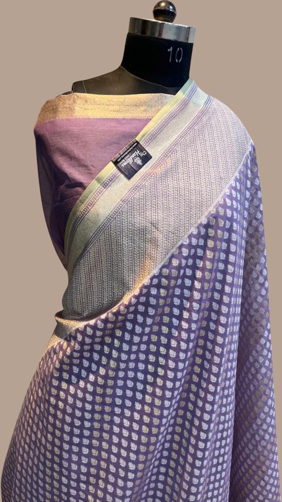 Pure Cotton Banarasi Brocade Handloom Saree - The Handlooms