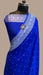 Pure Georgette Banarasi Saree - silver zari - The Handlooms