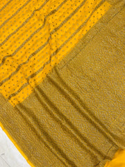 Khaddi Georgette Banarasi Saree -  Antique zari - The Handlooms