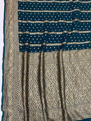 Khaddi Georgette Banarasi Saree -  Antique zari - The Handlooms