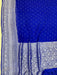 Pure Georgette Banarasi Saree - silver zari - The Handlooms