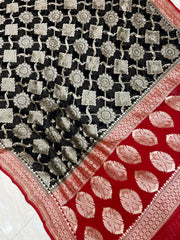 Khaddi Georgette Handloom Banarasi Saree - The Handlooms