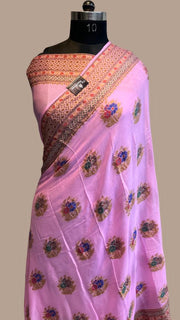 Pure Chiffon Khaddi Banarasi Saree - The Handlooms