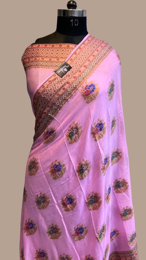 Pure Chiffon Khaddi Banarasi Saree - The Handlooms