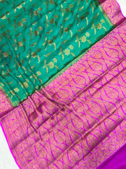 Pure Chiffon Khaddi Banarasi Saree - The Handlooms