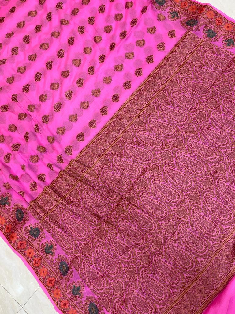 Pure Chiffon Khaddi Banarasi Saree - The Handlooms