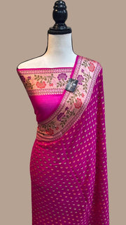 Pure Chiffon Khaddi Banarasi Saree - The Handlooms