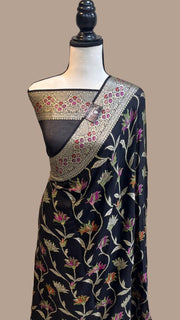 Pure Chiffon Khaddi Banarasi Saree - The Handlooms