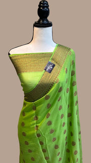 Pure Chiffon Khaddi Banarasi Saree - The Handlooms