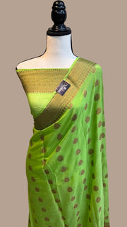 Pure Chiffon Khaddi Banarasi Saree - The Handlooms