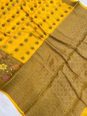 Pure Chiffon Khaddi Banarasi Saree - The Handlooms