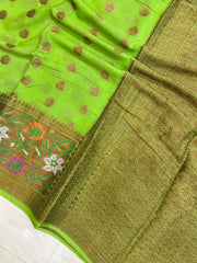 Pure Chiffon Khaddi Banarasi Saree - The Handlooms