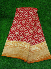 Khaddi Georgette Handloom Banarasi Saree - The Handlooms