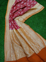Khaddi Georgette Handloom Banarasi Saree - The Handlooms