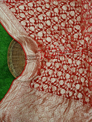 Khaddi Georgette Banarasi Saree - water zari - The Handlooms