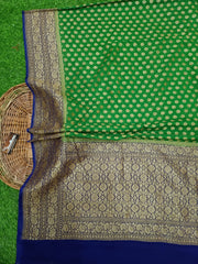 Khaddi Georgette Banarasi Saree -  Antique zari - The Handlooms