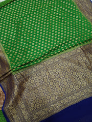 Khaddi Georgette Banarasi Saree -  Antique zari - The Handlooms