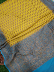 Khaddi Georgette Banarasi Saree -  Antique zari - The Handlooms