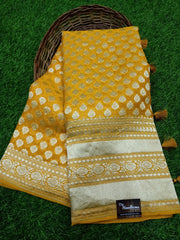 Khaddi Georgette Handloom Banarasi Saree - The Handlooms