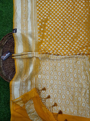 Khaddi Georgette Handloom Banarasi Saree - The Handlooms