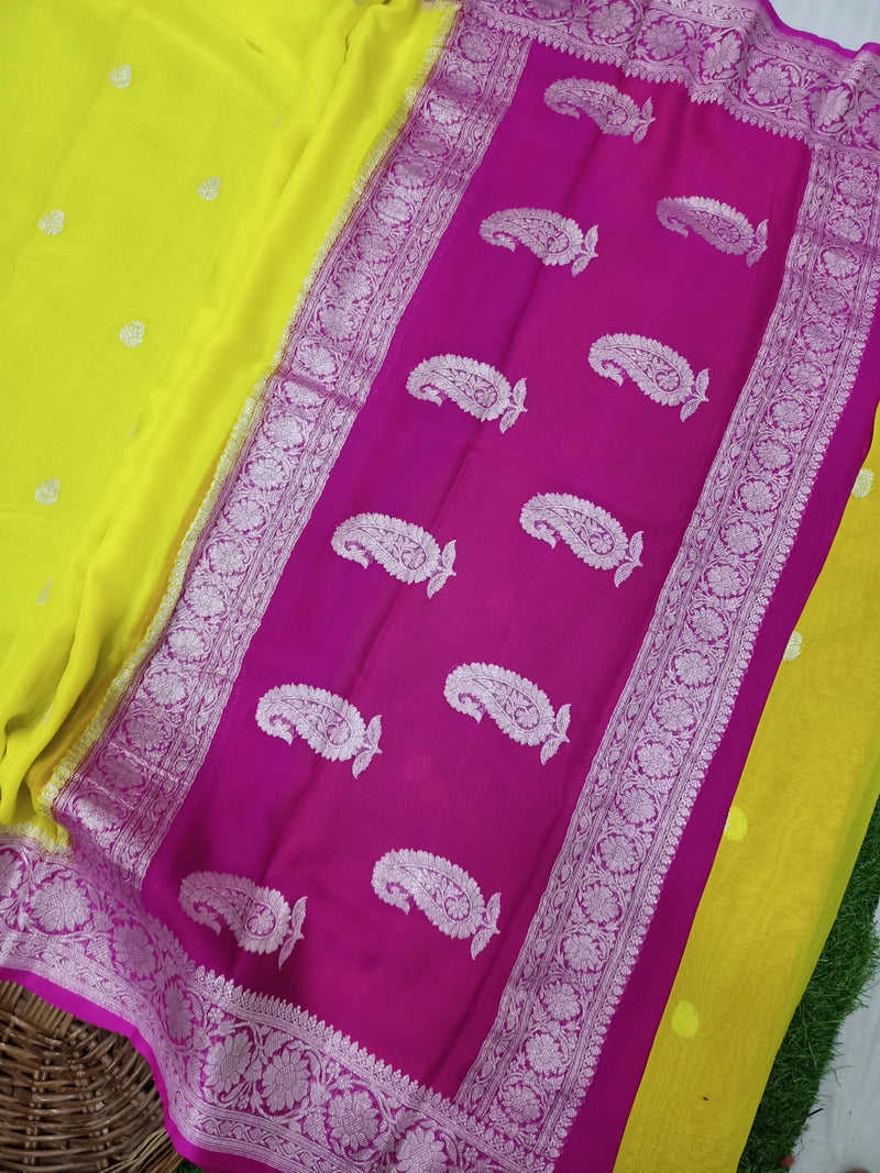 Pure Georgette Banarasi Saree - The Handlooms