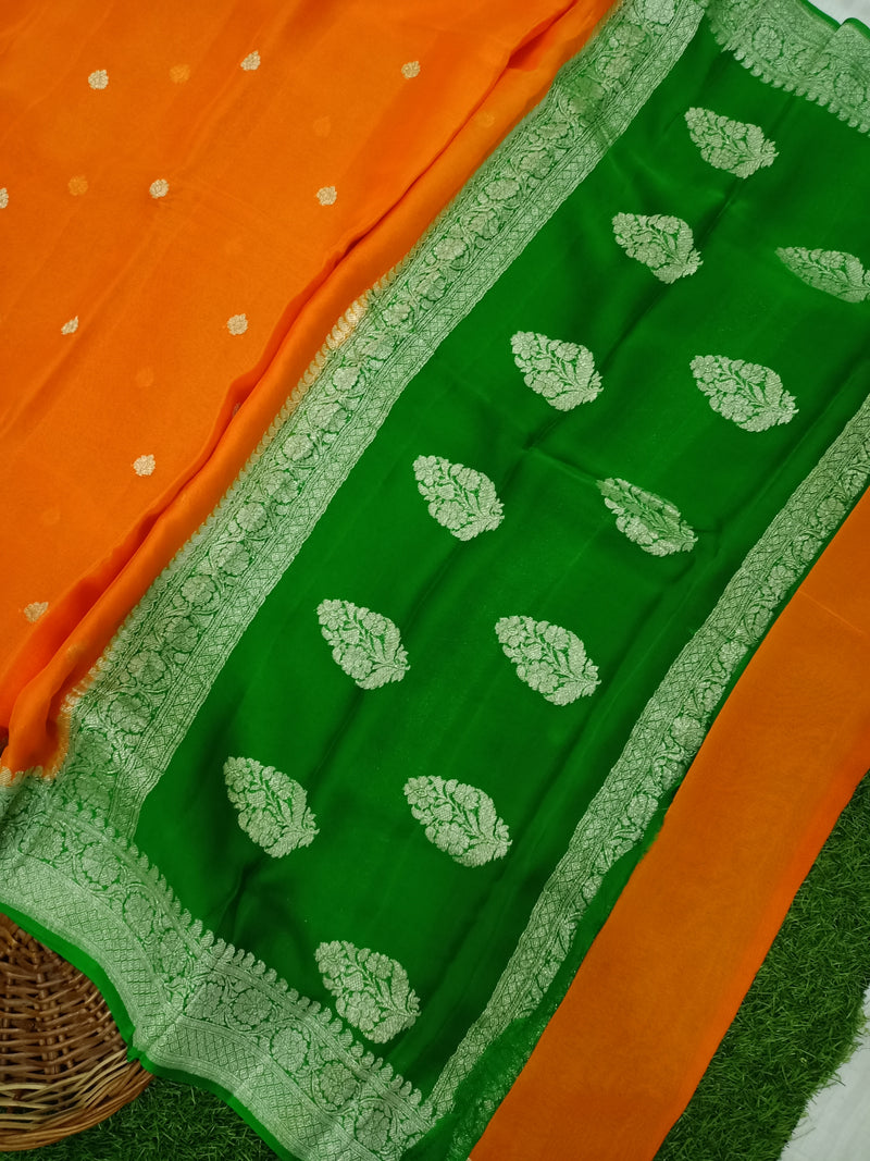 Pure Georgette Banarasi Saree - The Handlooms